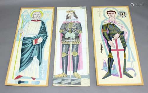 Poole pottery tile designs - st john fisher church, rochester