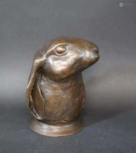Contemporary bronze hare