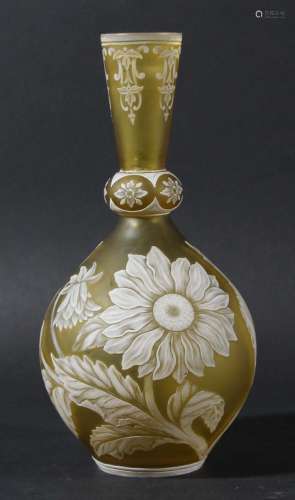 Stourbridge cameo  glass vase,