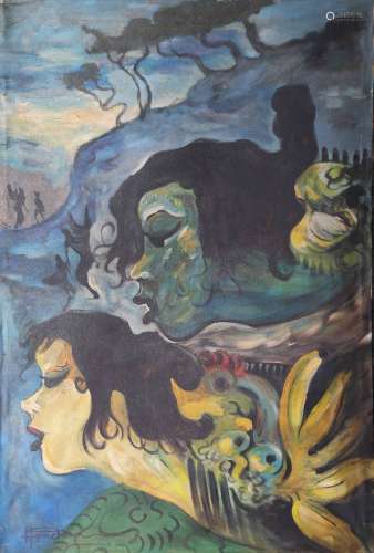 亨德拉·古拿温  眺望 布面油画