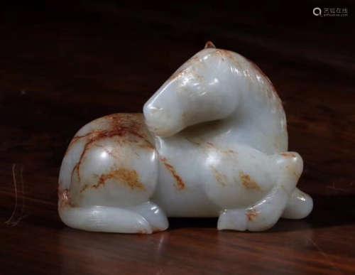 A HETIAN JADE CARVED HOUSE SHAPED PENDANT