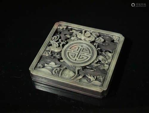 A STONE CARVED INK SLAB