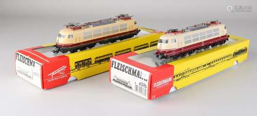 Two locomotives from Fleischmann H0: 1x 4375, DB 103