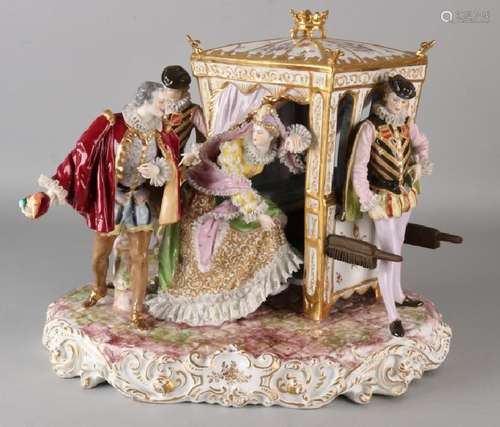 Kapital German Thuringia porcelain sculpture group with