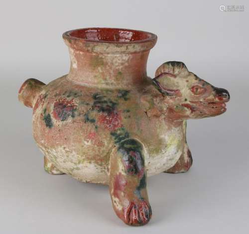 Terracotta vase by E. Aalten Zeist. Inspired by Peru.