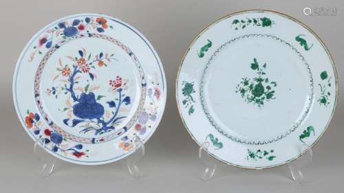 Two 18th century Chinese porcelain plates. Consisting