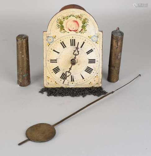 19th Century German Black Forest rose wall clock.