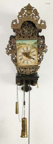 Hand-painted antique Frisian chair clock. Circa 1900.