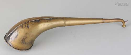 Antique brass horn for hearing impaired. 19th century.
