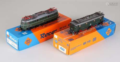 2x Roco H0: 1x 04141 F, E-loc. BR 1018 ÖBB with