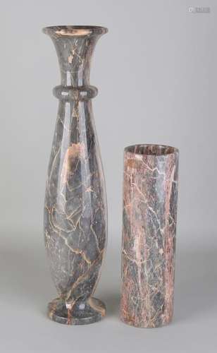 Two decorative marble vases. Italy. Second half of the