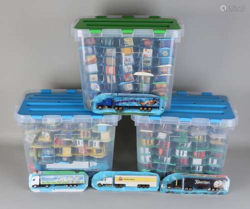 Large lot with more than 100 model trucks, almost all