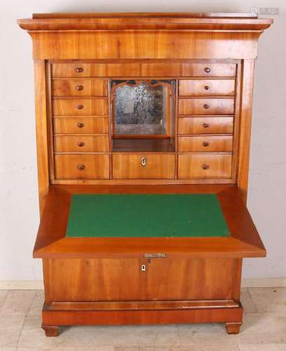 German Biedermeier cherry wood secretaire with cherry