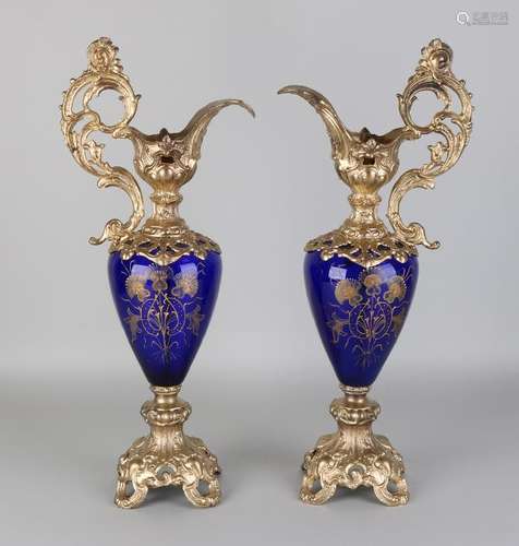 Two antique historicism ornamental vases. Circa 1900.