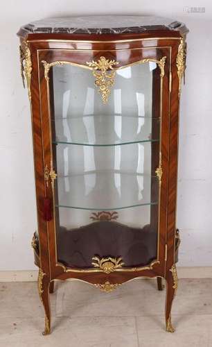 Old French walnut-style boulle-style display cabinet