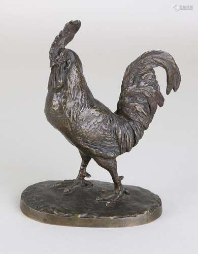 PJ Mene. 1810 - 1879. Bronze rooster. Size: 14.5 x 10.5