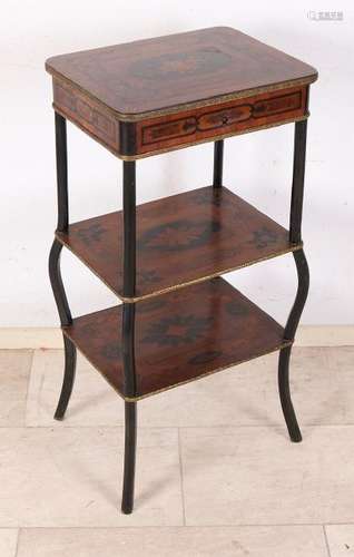 19th Century French sewing table with intarsia, various