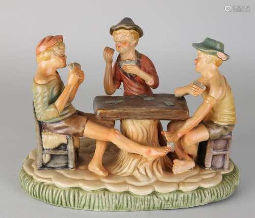 Ancient ceramic sculpture group 'De Valsspelers'. 20th