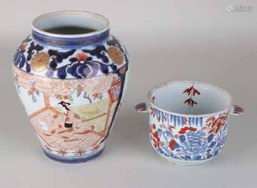 Two times 18th century Chinese Imari porcelain.