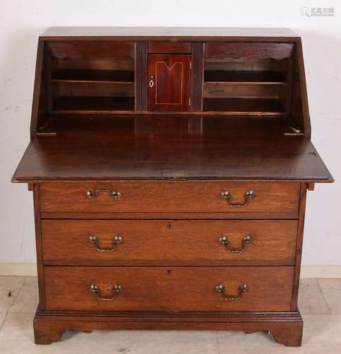 19th Century English oak wood secretary. Recently