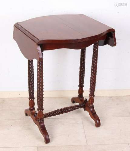 19th Century English mahogany wooden hanging table with