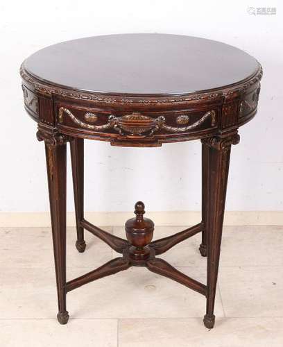 19th Century French Louis Seize-style walnut side table