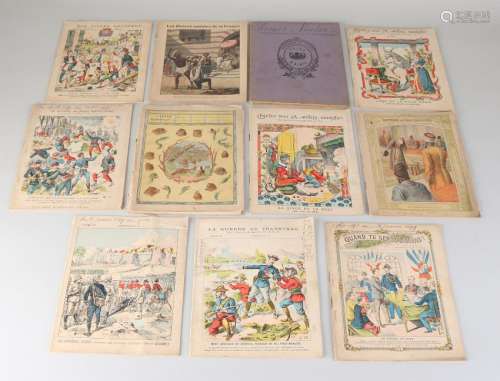 Eleven antiquarian lithographed notebooks. France,