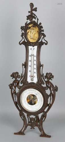 Antique German art nouveau table barometer with