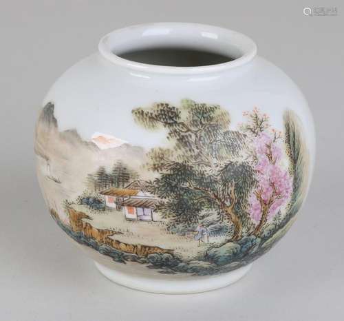 Old / antique Chinese porcelain ball vase with