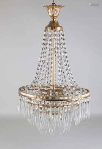 Old pocket chandelier with brass. Second half of the