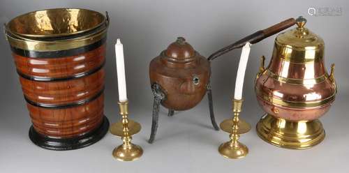 Five times old / antique copper work. Consisting of: