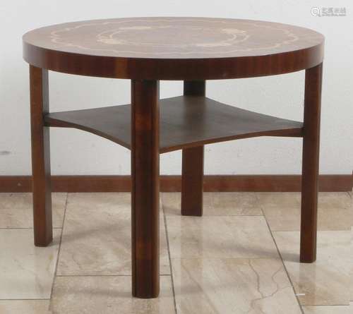 German Art Deco table with mahogany interleaving.