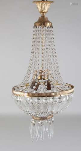 Old pocket chandelier with brass. Second half of the