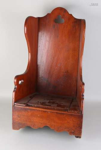 Early 19th century mahogany children's baker's chair