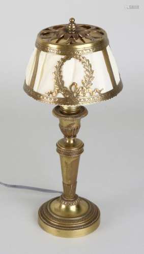 Antique Empire-style brass lamp. Circa 1900. Size: 26