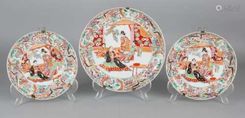 Three 19th century Japanese / Chinese Family Rose signs