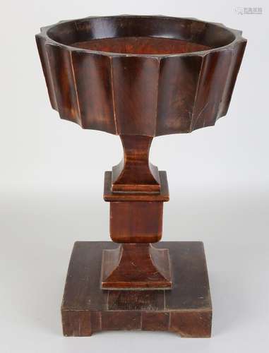 Early 19th century walnut stand. Thick veneer. Without