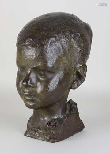 Bronze child's head. Signed Nemon. Possible Oscar