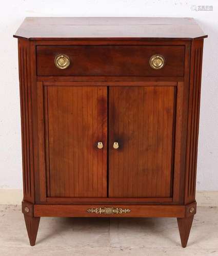 Antique mahogany Louis Seize-style cabinet with drawer