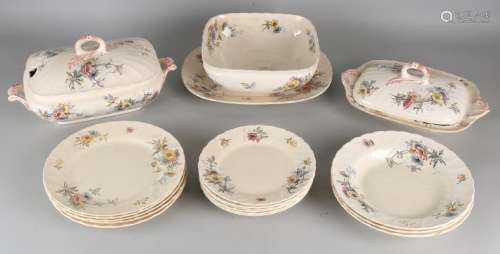 Antique German Villeroy and Boch Mettlach service with
