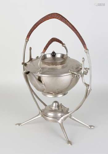 Antique Jugendstil nickel-plated bouilloir. Circa 1915.