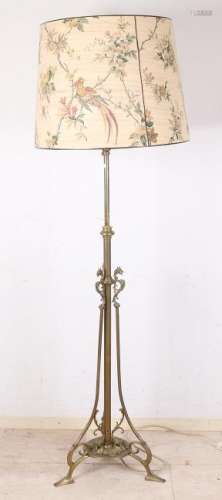 Antique brass floor lamp. Adjustable. With dragon heads