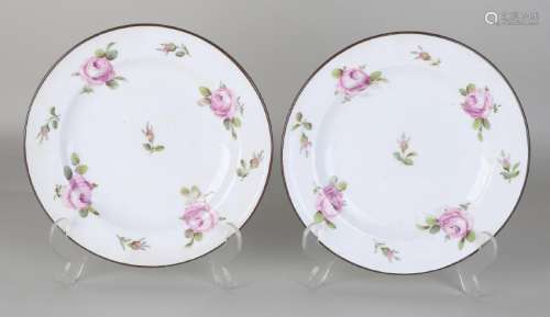 Two 19th century German Meissen porcelain plates with
