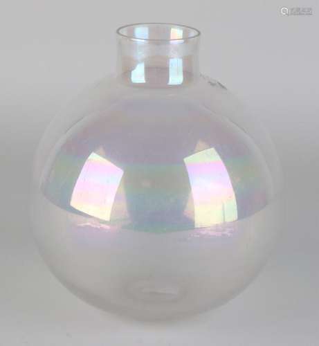 Old Copier Leerdam Lanooy ball vase. Iridescent. Size: