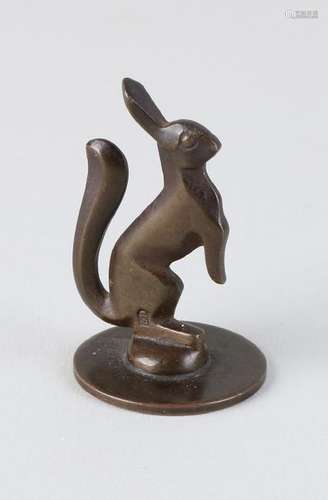 Antique German Art Deco WMF bronze squirrel. Circa