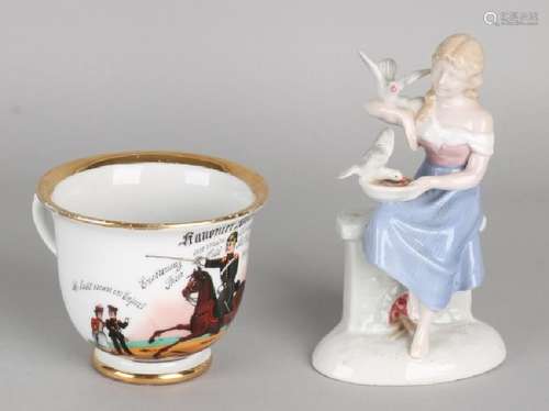 Two times antique German porcelain. First half of 20th