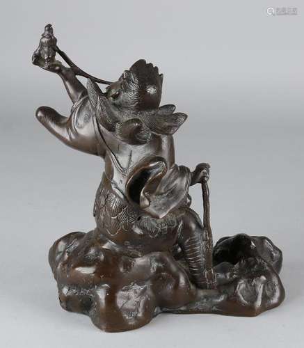 19th Century Chinese bronze figure. Chinese god on