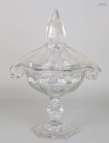 19th Century large crystal ginger section. Lid may not