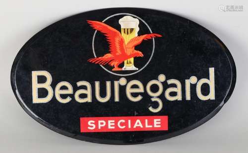 Old Beauregard special beer sign hanging board. Second