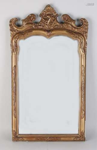 Gold plated 19th century mirror with rocailles. Size: